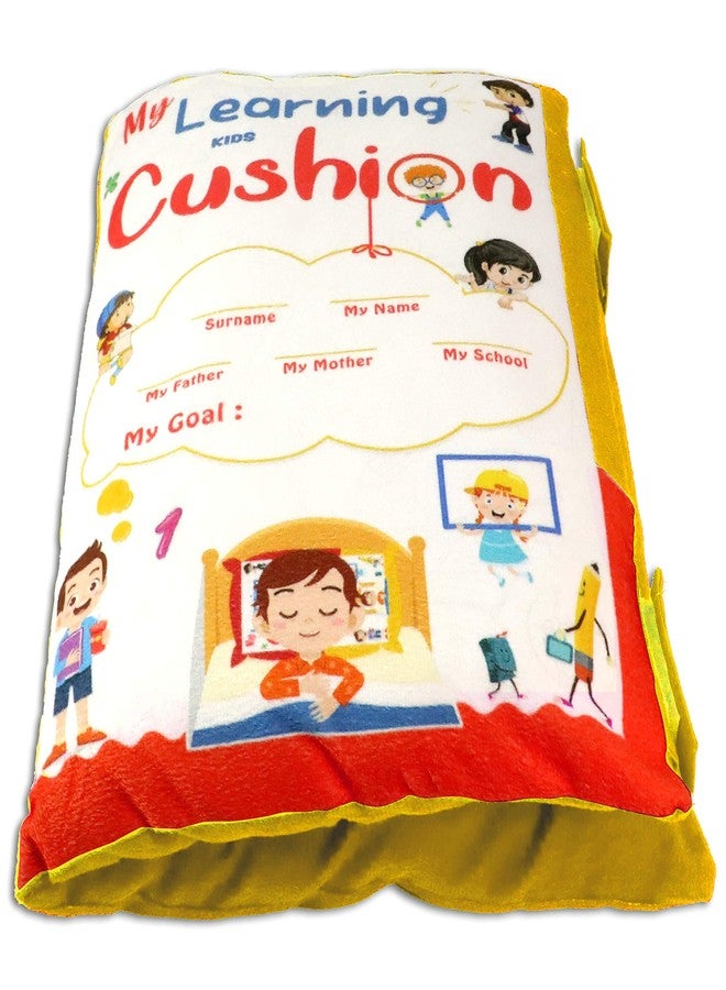 Keshav Creation Cotton Kids Abcd Learning Toys Cushion Best For Birthday Gift, Gold Colour Kids Learning Cushion Book (Gold) - Image 1